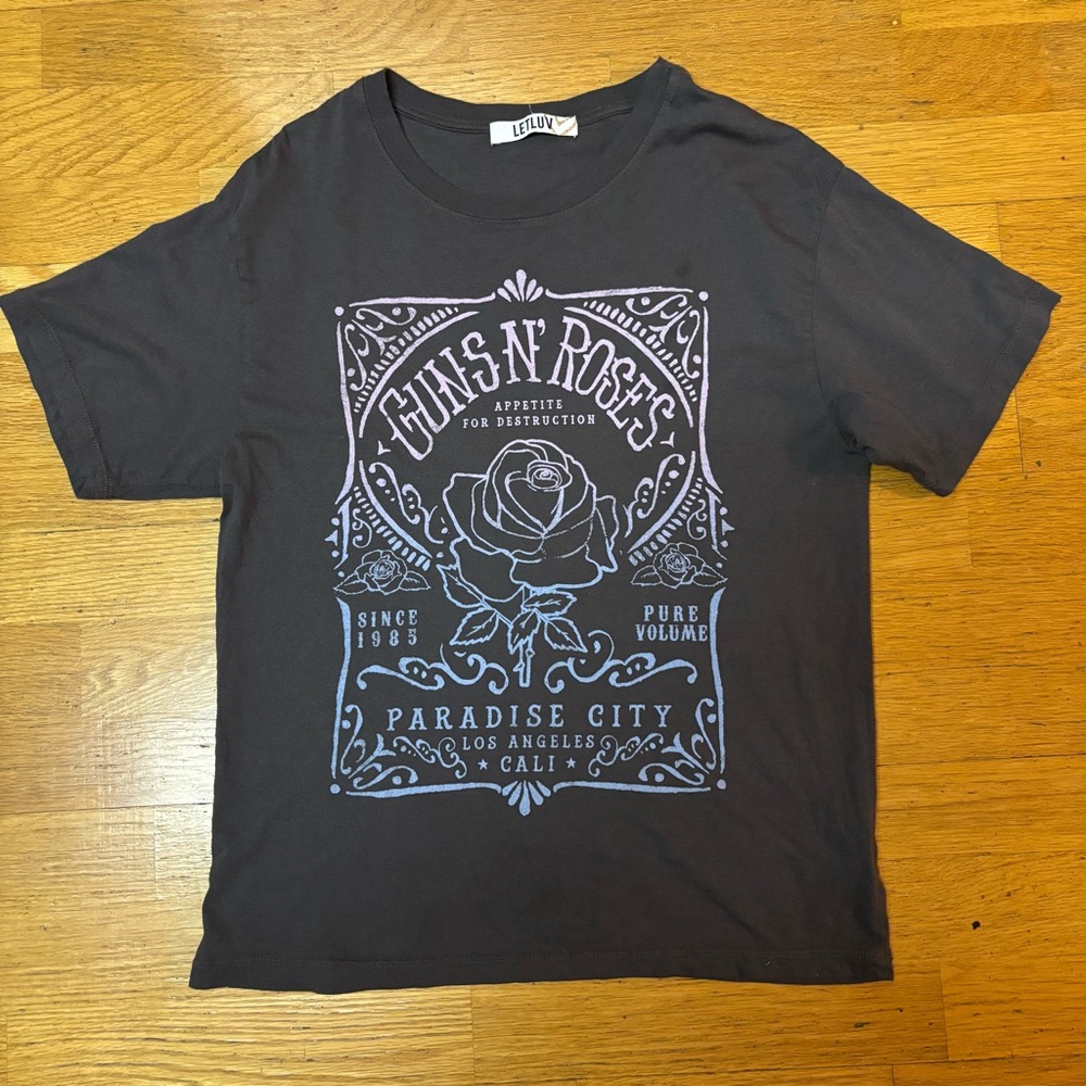 Guns N' Roses Women's Short Sleeve Graphic Tee - Charcoal